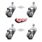 Service Caster 3.5 Inch Thermoplastic Rubber Swivel 1/2 Inch Threaded Stem Caster Brake SCC, 2PK SCC-TS20S3514-TPRB-121315-2-TLB-2 - alternate 3